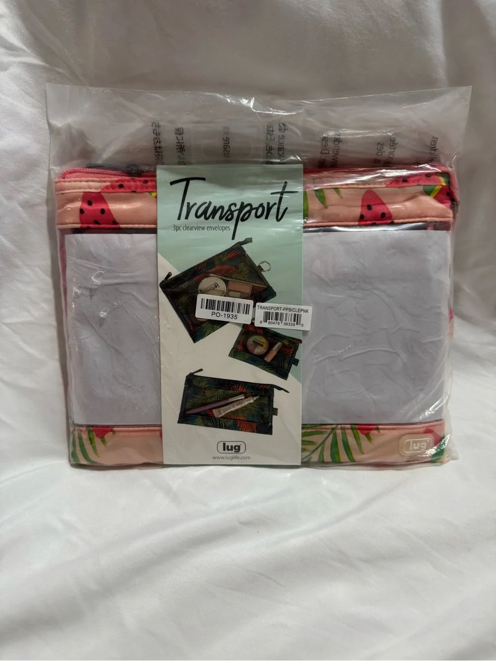 Lug Transport 3pc Storage Envelopes - Popsicle Pink